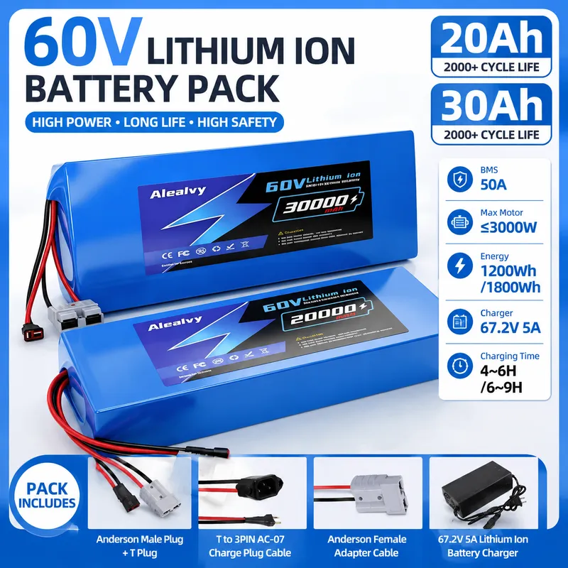 60V 30Ah 21700 Battery Pack - Batterie au lithium 21700 60V 20AH